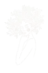 profil féminin et couronne florale transparent