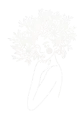 profil féminin et couronne florale transparent